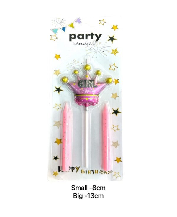 birthday girl cake candle