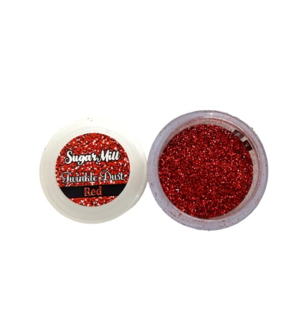 glitter dust red