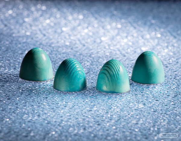 Chocolate World Polycarbonate Chocolate Mould Semi-Striped American Truffle CW12091 - Image 2