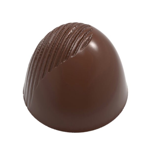 Chocolate World Polycarbonate Chocolate Mould Semi-Striped American Truffle CW12091