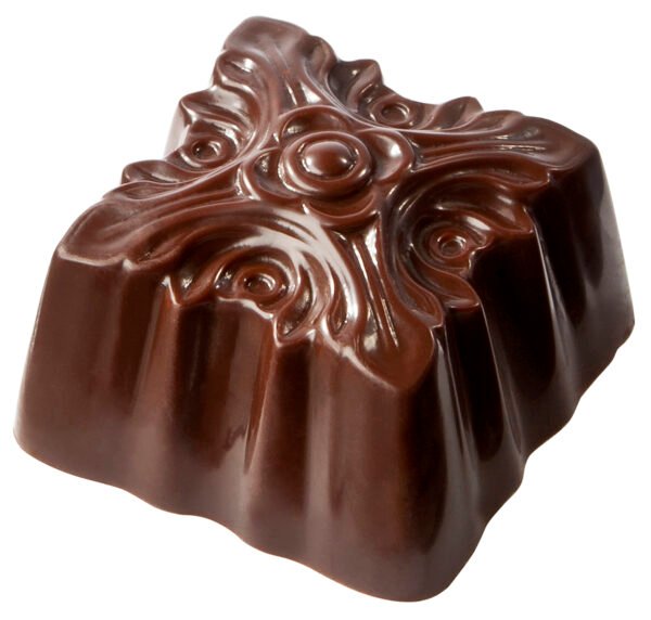 Chocolate World Polycarbonate Chocolate Mould Ornament Square CW1787