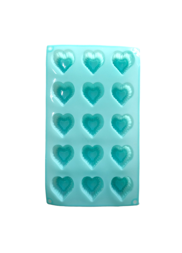 15 Cavity Heart Shaped Silicone Mould