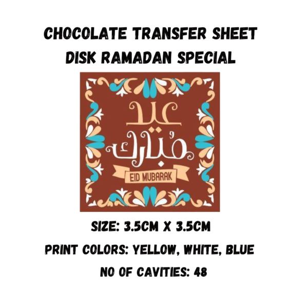 Chocolate Transfer Sheet Disk Ramadan Special