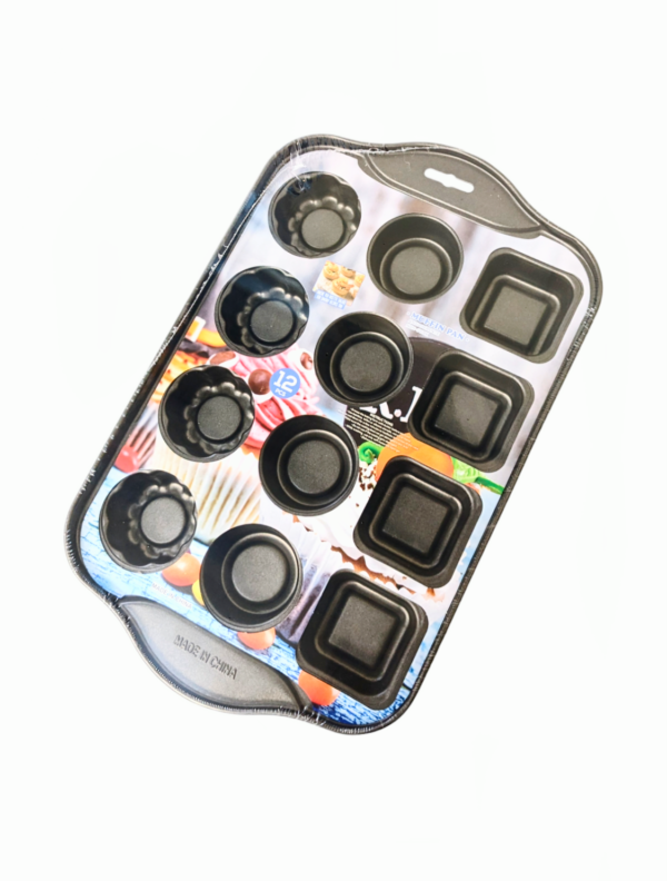 12 Cavity Flower, Round, Square Muffin Pan