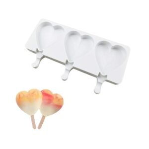 3Hearts Icecream, Chocolate, Jelly Silicone Mould 1pc