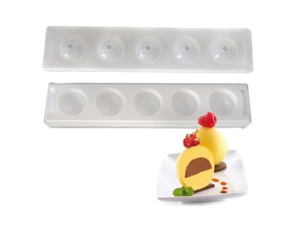 5 Cavities Ball Shape Silicone Fondant Mould