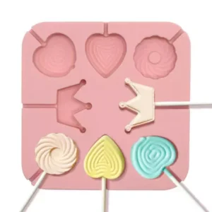 Crown Heart Flower Shaped lollipop mould
