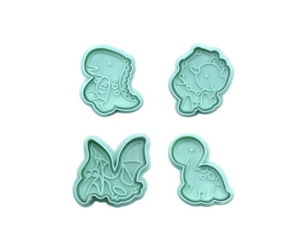 Dinosaur Shape Cookie Fondant Plunger Cutter Set of 4pcs
