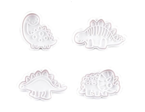 Dinosaurs Shape Cookie Fondant Plunger Cutters set of 4pcs