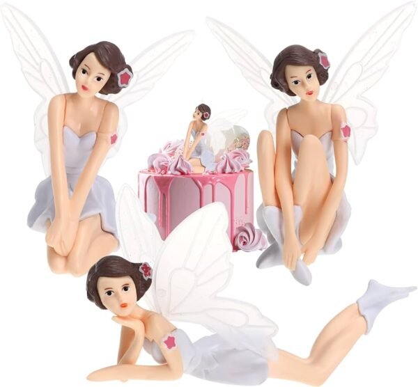 Fairy Angel Cake Toppers Set of 3pcs