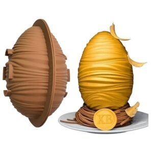 Large engraved Egg Shape Silicone Mould