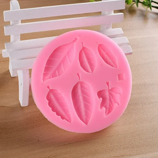 Leaf Shape 6 Cavity 3D Silicone fondant mould