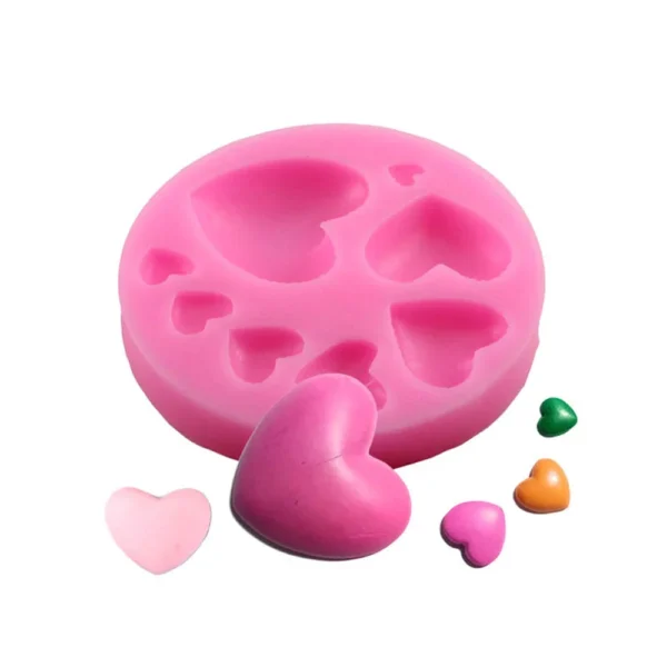 Mini Heart 3D Fondant Silicone Chocolate Mould