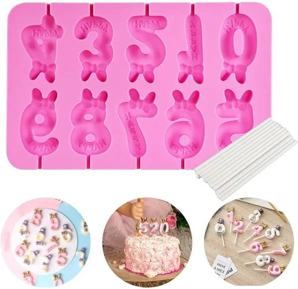 Numbers silicone mould