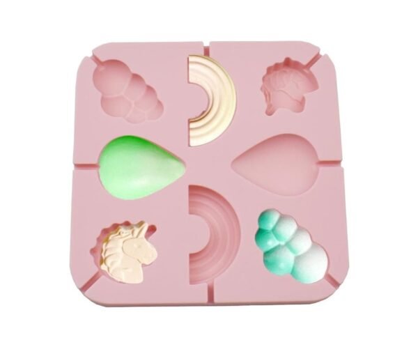 Rainbow Unicorn Cloud Water drop Shaped Lollipop,Chocolate,Jelly,Candy Silicone Mould