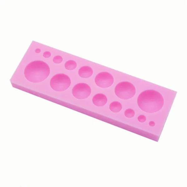 Rectangular Semisphere 3D Silicone Fondant Mold