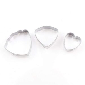 Sea Shell Heart Shape Cookie Fondant Cutter Set of 3pcs