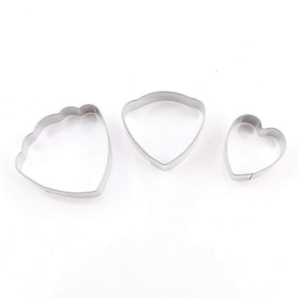 Sea Shell Heart Shape Cookie Fondant Cutter Set of 3pcs