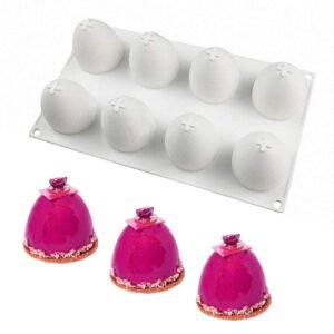 Semi Egg Shape Cake,Chocolate,Ice cream Silicone Mould 1pc