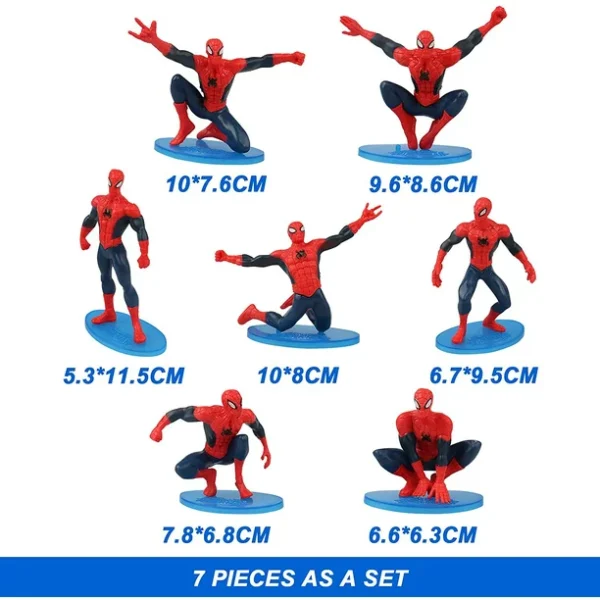 Spider man Cake Topper 7pcs Set