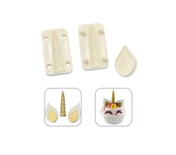 Unicorn Horn & Ears Cookie Fondant Mold Set