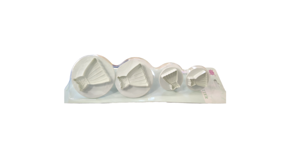 Wedding Dress Shape Piunger Cutter Set of 4