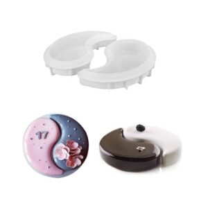 Yin Yang Shape Chocolate ,Cake,Jelly Silicone Mould 1Pc