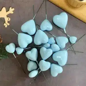 Heart Shiny Faux Cake Toppers