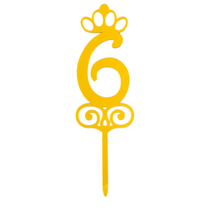 Number Six Cake Topper