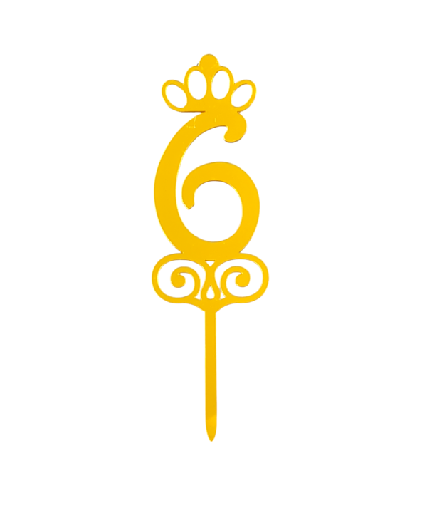 Number Six Cake Topper