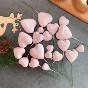 Pink Faux Balls heart