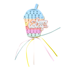 Multi Colour Happy Birthday Cake Topper