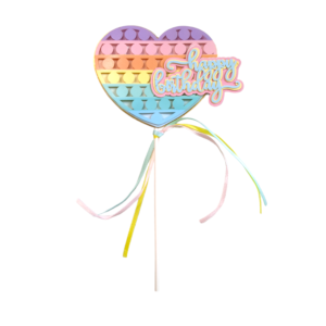 Multi Colour Happy Birthday Cake Topper