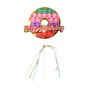 Round happy Birthday Topper