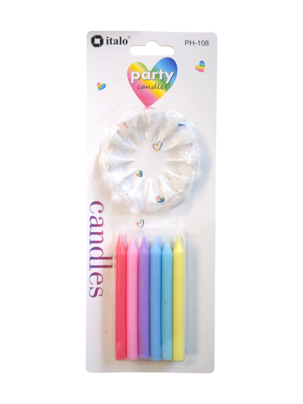 Multi Colour with holder Candles