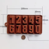 Numbers shape silicone mo0uld size